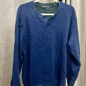 Tommy Bahama XL Blue Cotton Crewneck Men’s Long Sleeve Pullover • Casual Classic